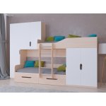 ЛЕО Кровать детская 2-х ярусная с диваном