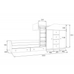АСТРА-6 Кровать детская 2-х ярусная