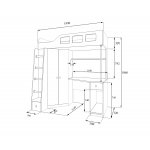 АСТРА-7 Кровать-чердак детская (левая/правая)