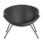 Кресло дизайнерское DOBRIN EMILY (черный винил YP16, черное основания)