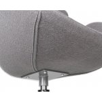 Кресло дизайнерское DOBRIN SWAN (серая ткань AF7, алюминиевое основание)