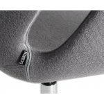 Кресло дизайнерское DOBRIN SWAN (серая ткань AF7, алюминиевое основание)