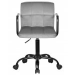 Офисное кресло для персонала DOBRIN TERRY BLACK (серый велюр (MJ9-75))