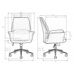 Офисное кресло для руководителей DOBRIN SAMUEL (серый)