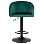 Стул барный DOBRIN DARCY BLACK (зеленый велюр (1922-9))