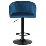 Стул барный DOBRIN DARCY BLACK (синий велюр (1922-20))