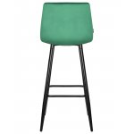 Стул барный DOBRIN NICOLE (черные матовые ножки, зелёный велюр (108-64))