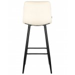Стул барный DOBRIN NICOLE (черные матовые ножки, кремовый велюр (108-113))