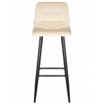 Стул барный DOBRIN NICOLE (черные матовые ножки, кремовый велюр (108-113))