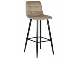 Стул барный DOBRIN NICOLE (черные матовые ножки, мокко велюр (108-104))
