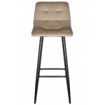 Стул барный DOBRIN NICOLE (черные матовые ножки, мокко велюр (108-104))