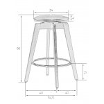 Табурет полубарный DOBRIN TOM'66 (цвет черный глянец PU ABD 002)