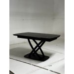 Стол FOGGIA 140 KL-116 Черный мрамор матовый, итальянская керамика/ черный каркас, ®DISAUR