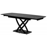 Стол FOGGIA 140 KL-116 Черный мрамор матовый, итальянская керамика/ черный каркас, ®DISAUR