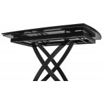 Стол FOGGIA 140 KL-99 Белый мрамор матовый, итальянская керамика/ черный каркас, ®DISAUR