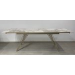 Стол ACERRA NEW 160 GLOSS LUXURY PANDORA SOLID CERAMIC/ каркас цвета шампань, ®DISAUR