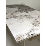 Стол ACERRA NEW 160 GLOSS LUXURY PANDORA SOLID CERAMIC/ каркас цвета шампань, ®DISAUR