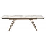 Стол ACERRA NEW 160 GLOSS LUXURY PANDORA SOLID CERAMIC/ каркас цвета шампань, ®DISAUR