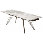 Стол ACERRA NEW 160 GLOSS LUXURY PANDORA SOLID CERAMIC/ каркас цвета шампань, ®DISAUR