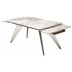 Стол ACERRA NEW 160 GLOSS LUXURY PANDORA SOLID CERAMIC/ каркас цвета шампань, ®DISAUR