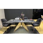 Стол ALES 180 BLACK GRAVE SOLID CERAMIC, керамика / бронзовый, ®DISAUR