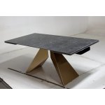 Стол ALES 180 BLACK GRAVE SOLID CERAMIC, керамика / бронзовый, ®DISAUR