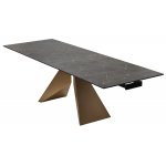 Стол ALES 180 BLACK GRAVE SOLID CERAMIC, керамика / бронзовый, ®DISAUR