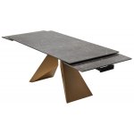 Стол ALES 180 BLACK GRAVE SOLID CERAMIC, керамика / бронзовый, ®DISAUR