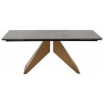 Стол ALES 180 BLACK GRAVE SOLID CERAMIC, керамика / бронзовый, ®DISAUR