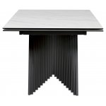 Стол IVAR 200 MARBLES KL-99 Белый мрамор, итальянская керамика, ®DISAUR