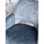 Стул BERRIES 360 град. Синий Loris-37, велюр/ темно-синий 7525-56, велюр/ черный каркас, DISAUR