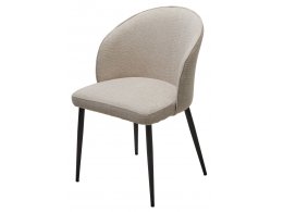 Стул GLORIA White CHACHA-140,  ткань/ черный каркас, ®DISAUR