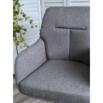 Стул MOON 360 град. поворот. Серый Family-022, ткань / черный каркас / Товарный знак DISAUR