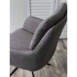 Стул MOON 360 град. поворот. Серый Family-022, ткань / черный каркас / Товарный знак DISAUR