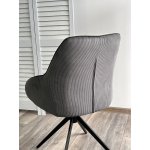 Стул TORNADO 360 град. Серый Brego-07, ткань/ темно-серый Modern-454, велюр/ черный каркас, DISAUR