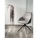 Стул TORNADO 360 град. Серый Brego-07, ткань/ темно-серый Modern-454, велюр/ черный каркас, DISAUR