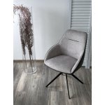 Стул TORNADO 360 град. Серый Brego-07, ткань/ темно-серый Modern-454, велюр/ черный каркас, DISAUR