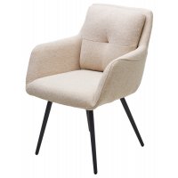 Стул VALLEYS Бежевый Lake-110, ткань / черный каркас / Товарный знак DISAUR