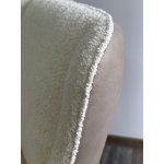 Стул VOLCANO Белый Wales-101, ткань / светло-бежевый Maison 09, экокожа/  черный каркас, DISAUR