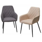 Стул NOVARA Barrel-09 Бежевый, ткань / черный каркас / Товарный знак DISAUR