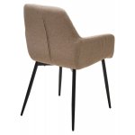 Стул NOVARA Barrel-09 Бежевый, ткань / черный каркас / Товарный знак DISAUR