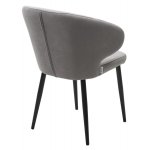 Стул ХИЛТОН, цвет B22 Серый, велюр / черный каркас М-City