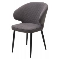 Стул ХИЛТОН, цвет B28 Темно-серый, велюр / черный каркас М-City