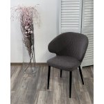 Стул ХИЛТОН, цвет B28 Темно-серый, велюр / черный каркас М-City