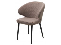 Стул ХИЛТОН, цвет B5 Капучино, велюр / черный каркас М-City