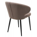 Стул ХИЛТОН, цвет B5 Капучино, велюр / черный каркас М-City