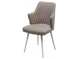 Стул HERMAN 360 град. ЛАТТЕ #25, велюр / белый каркас М-City