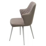 Стул HERMAN 360 град. ЛАТТЕ #25, велюр / белый каркас М-City