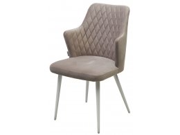 Стул HERMAN ЛАТТЕ #25, велюр / белый каркас М-City