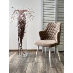 Стул HERMAN ЛАТТЕ #25, велюр / белый каркас М-City